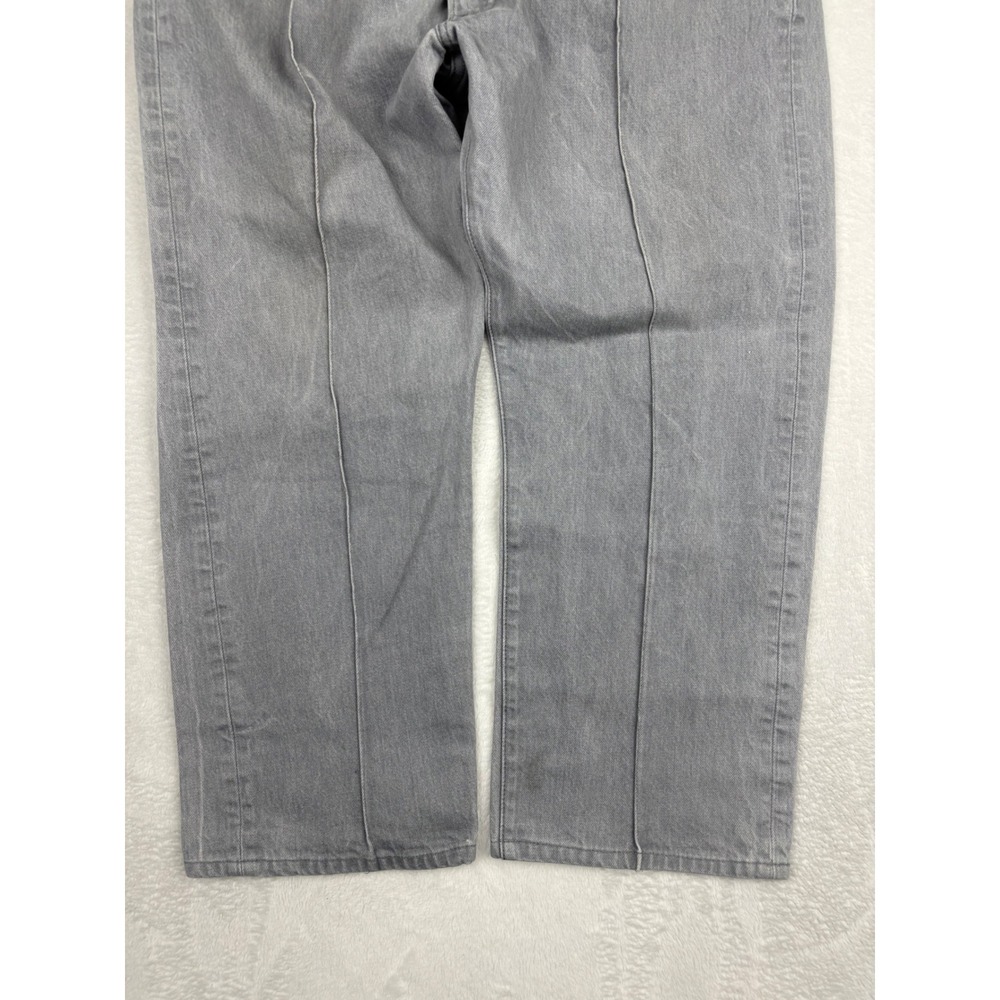 Levis 501 Mens‎ 44x30 Jeans Stitched Crease Grungy Grey Denim Nice Wash - Picture 3 of 9